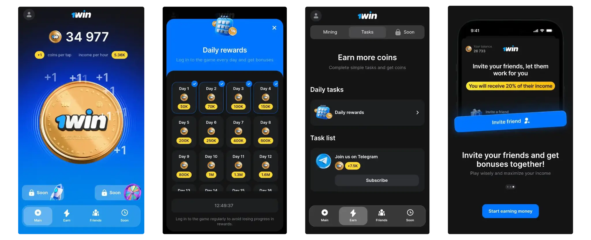 cryptocurrency clicker telegram 1win