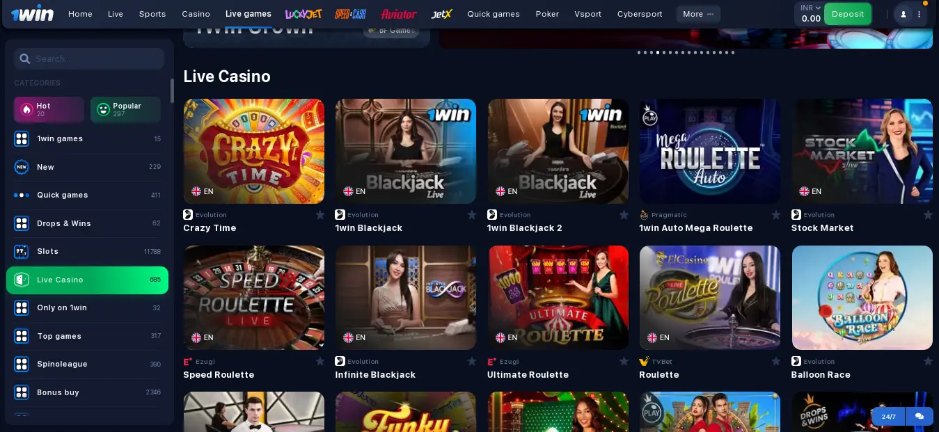 Live casino